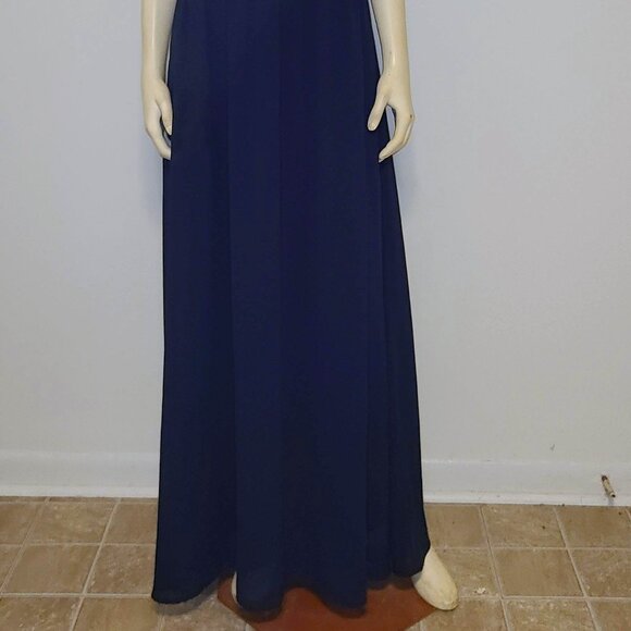 LULUS Air of Romance Navy Blue Maxi Dress, Size Medium - Picture 3 of 5